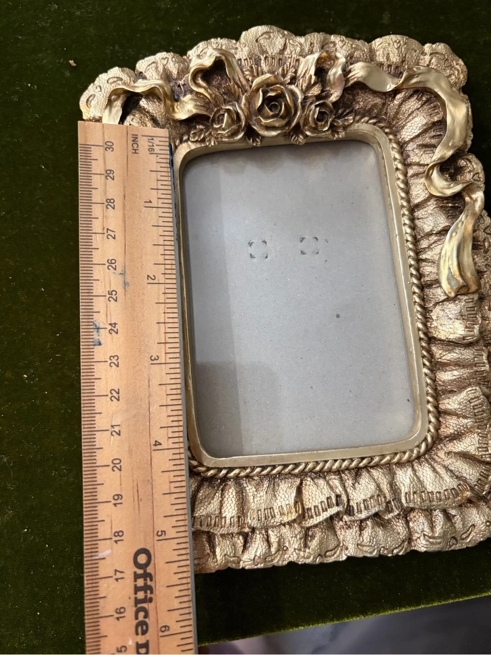 Gold Ornate Floral Tabletop Picture Frame - Classic Home Accent